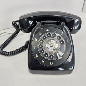 Vintage Automatic Electric Black Rotary Dial Desk Telephone NC802000 BC Tel